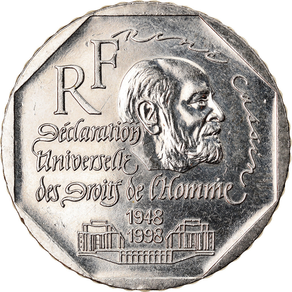 Monnaie, France, René Cassin, 2 Francs, 1998, SUP+, Nickel, Gadoury:551
