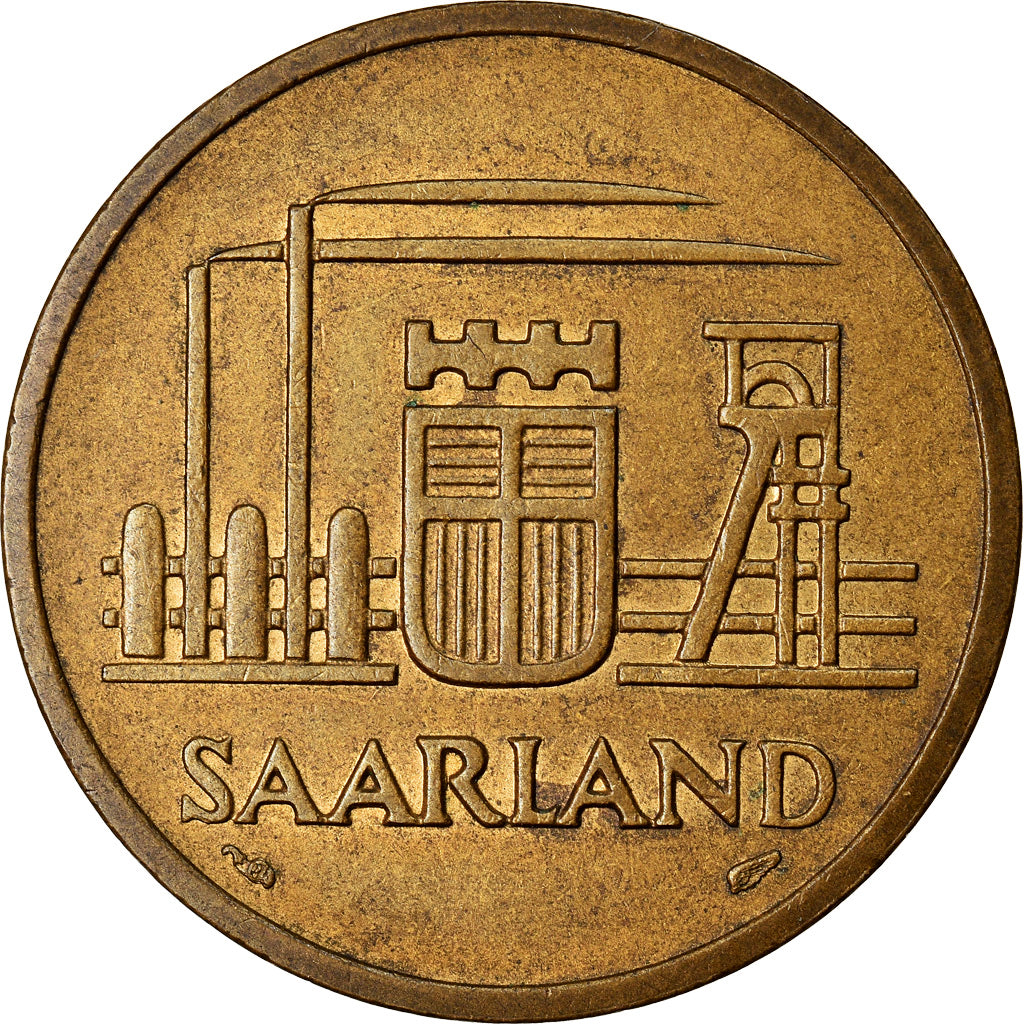 Münze, SAARLAND, 50 Franken, 1954, Paris, SS+, Aluminum-Bronze, KM:3, Gadoury:3