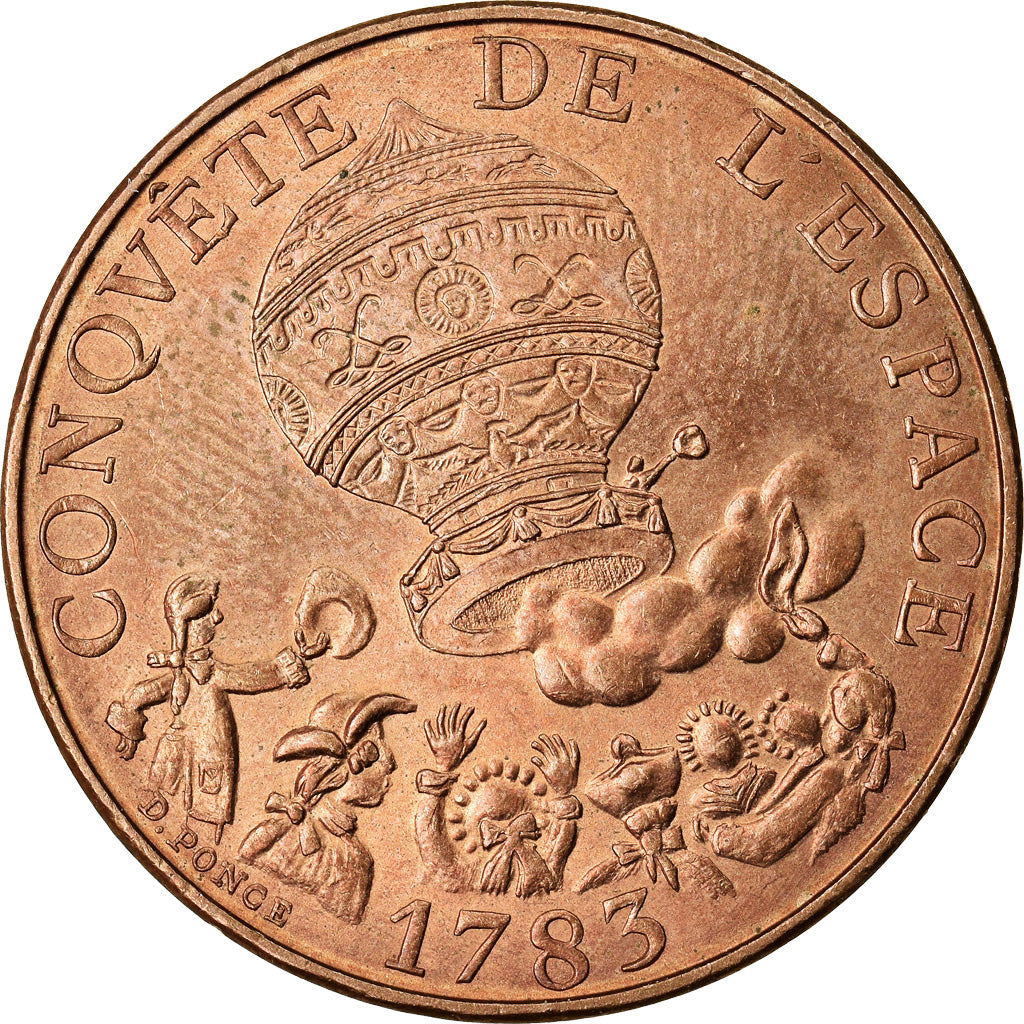 Münze, Frankreich, La conquête, 10 Francs, 1985, VZ, Nickel-Bronze, KM:952