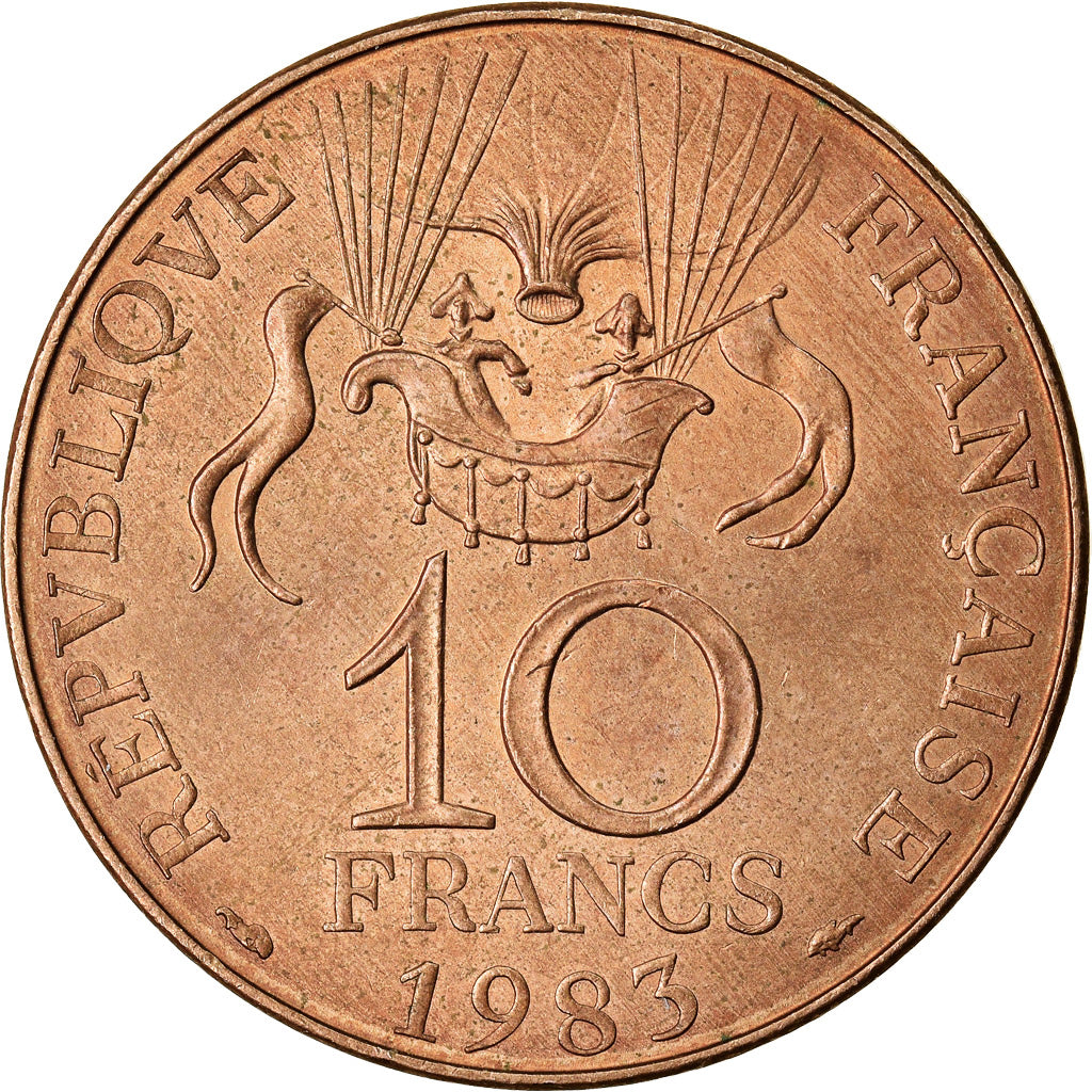Münze, Frankreich, La conquête, 10 Francs, 1985, VZ, Nickel-Bronze, KM:952