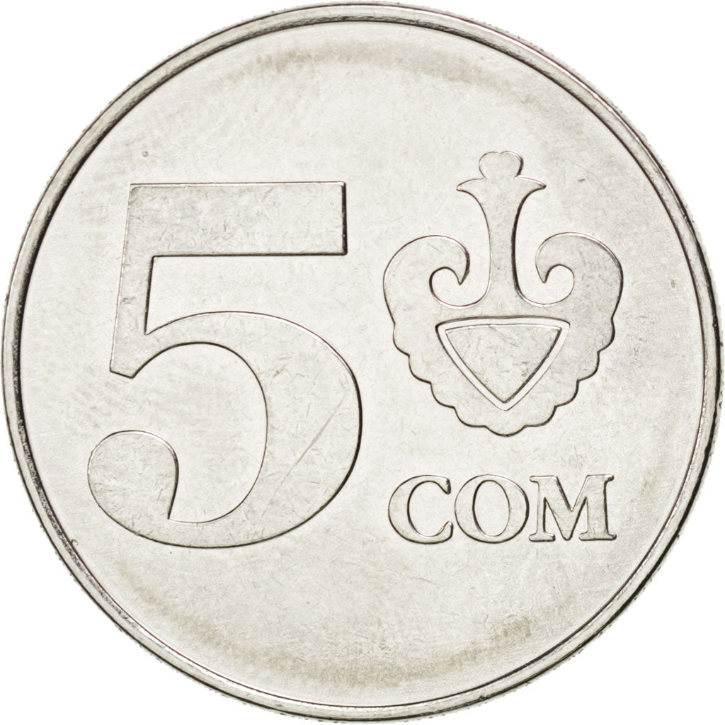 Monnaie, KYRGYZSTAN, 5 Som, 2008, SPL, Nickel plated steel, KM:16