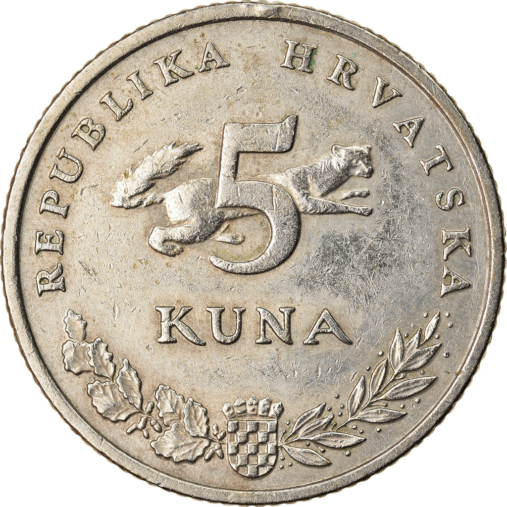 Coin, Croatia, 5 Kuna, 2005, EF(40-45), Copper-Nickel-Zinc