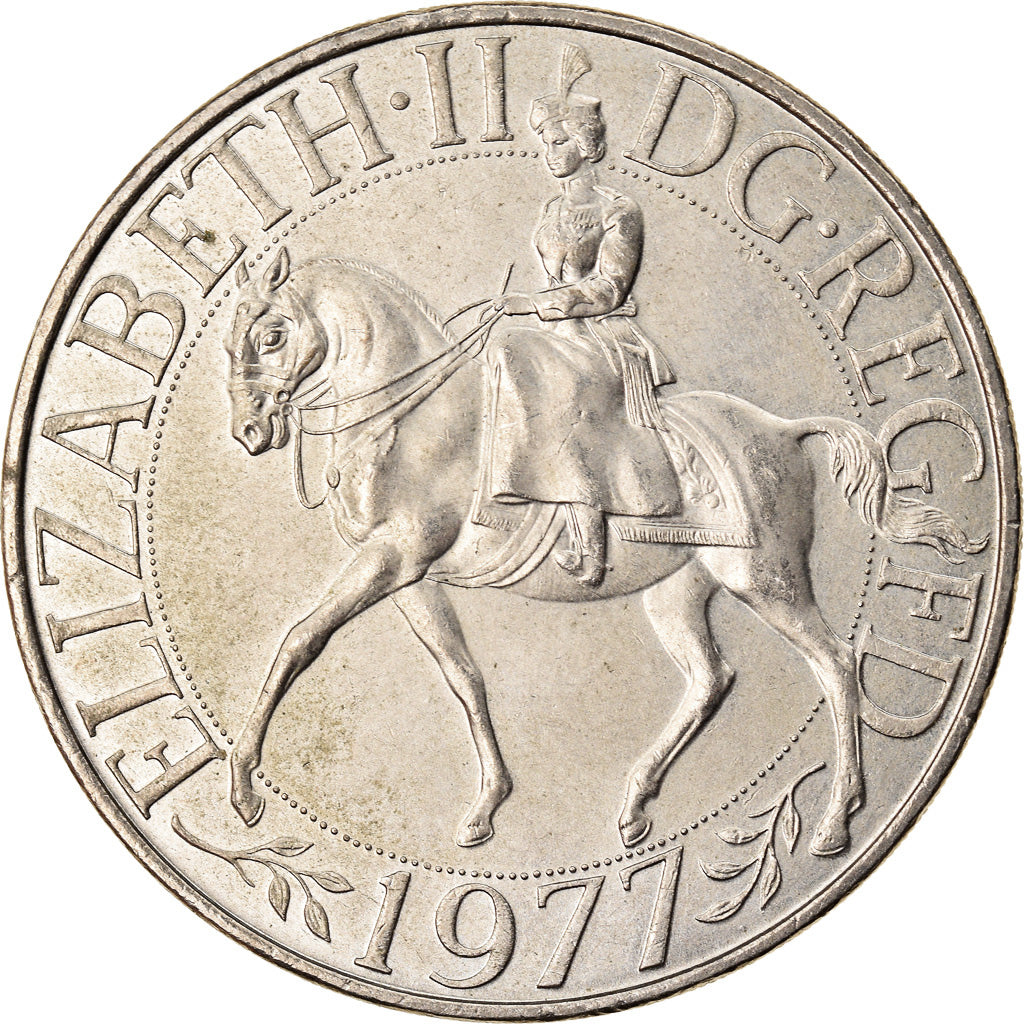 Coin, Great Britain, Elizabeth II, 25 New Pence, 1977, AU(50-53), Copper-nickel