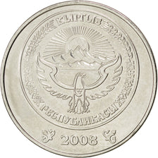 Coin, KYRGYZSTAN, 5 Som, 2008, MS(63), Nickel plated steel, KM:16