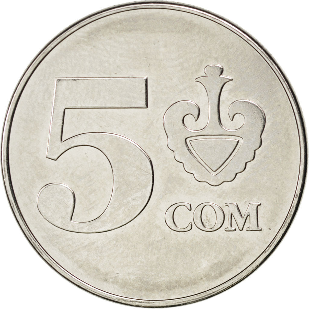 Monnaie, KYRGYZSTAN, 5 Som, 2008, SPL, Nickel plated steel, KM:16
