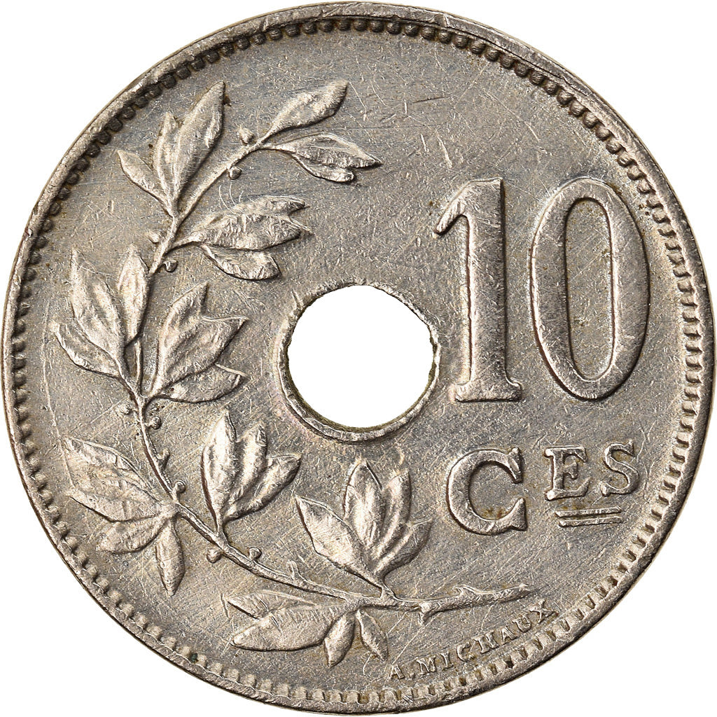 Moneda, Bélgica, 10 Centimes, 1927, MBC+, Cobre - níquel, KM:85.1