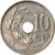 Moneta, Belgia, 10 Centimes, 1927, AU(50-53), Miedź-Nikiel, KM:85.1