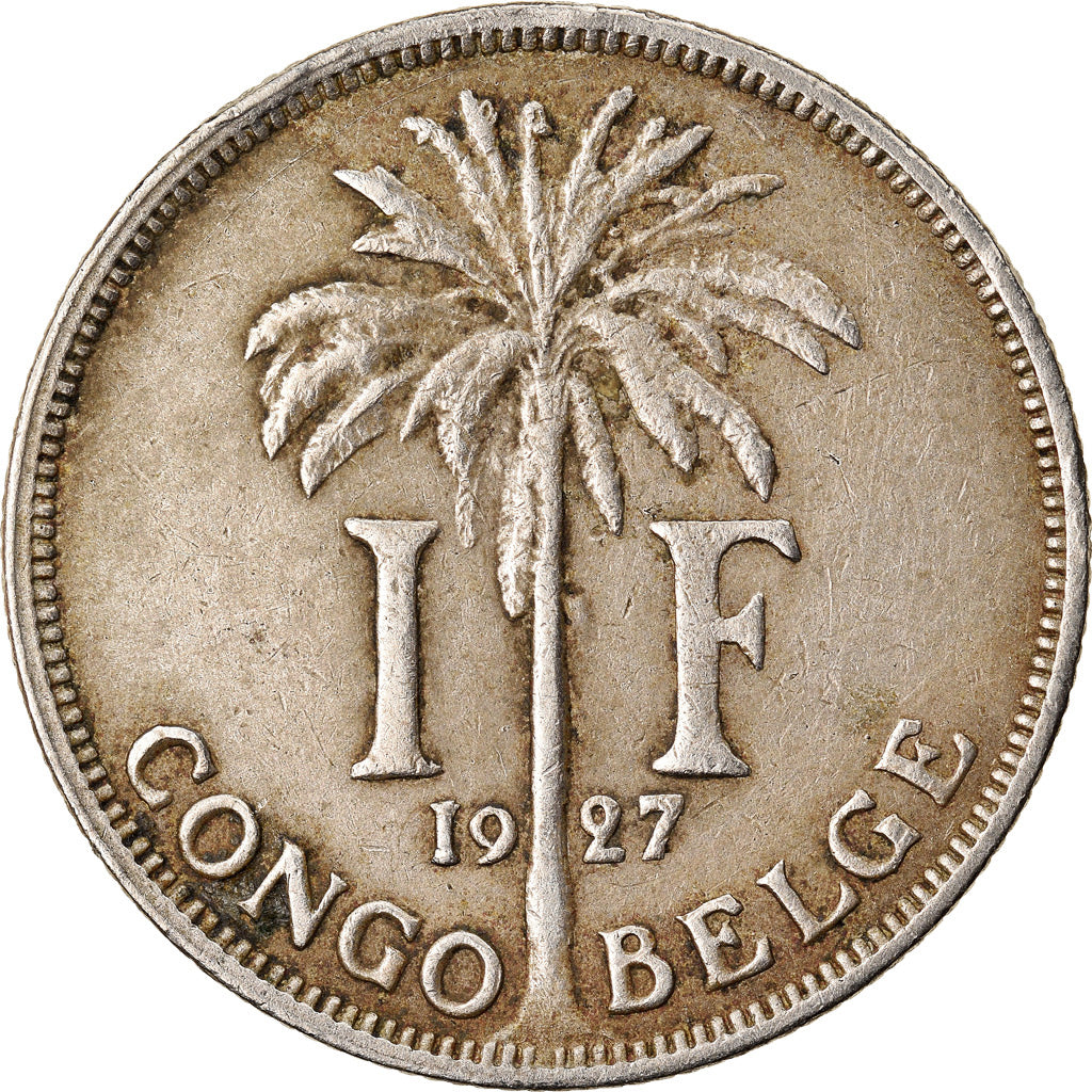 Coin, Belgian Congo, Franc, 1927, EF(40-45), Copper-nickel, KM:20