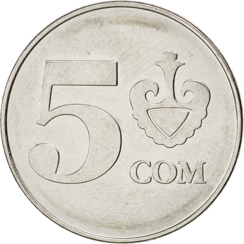 Kirghizistan, République, 5 Som 2008, KM 16
