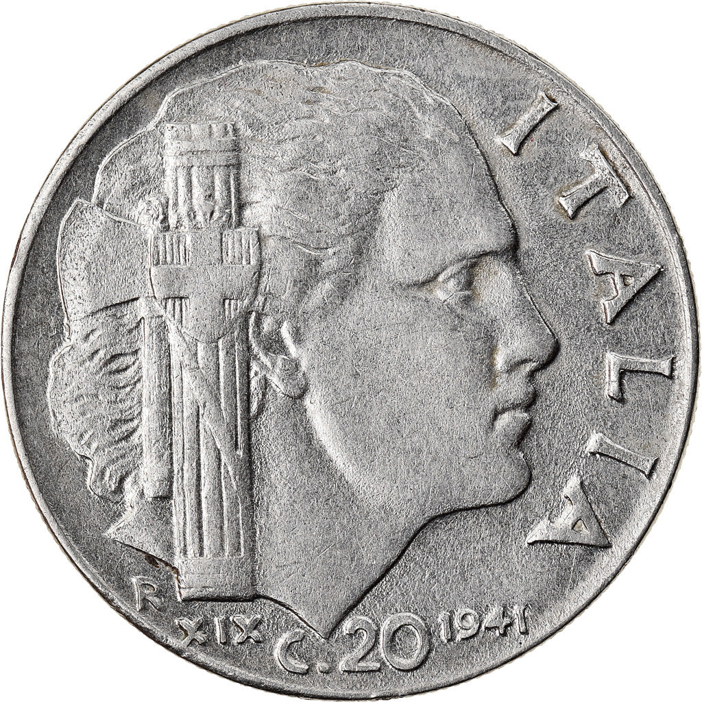 Monnaie, Italie, Vittorio Emanuele III, 20 Centesimi, 1941, Rome, TTB+