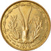 Coin, West African States, 25 Francs, 1975, AU(55-58), Aluminum-Bronze, KM:5
