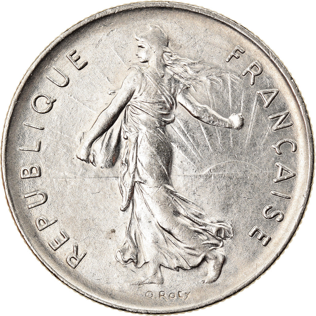 Moeda, França, Semeuse, 5 Francs, 1976, Paris, MS(60-62), Cobre-Níquel