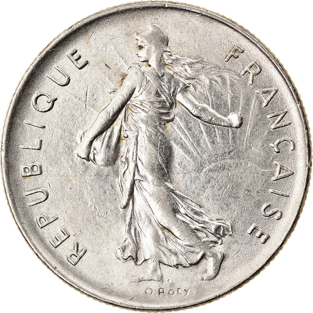 Münze, Frankreich, Semeuse, 5 Francs, 1976, Paris, VZ+, Nickel Clad