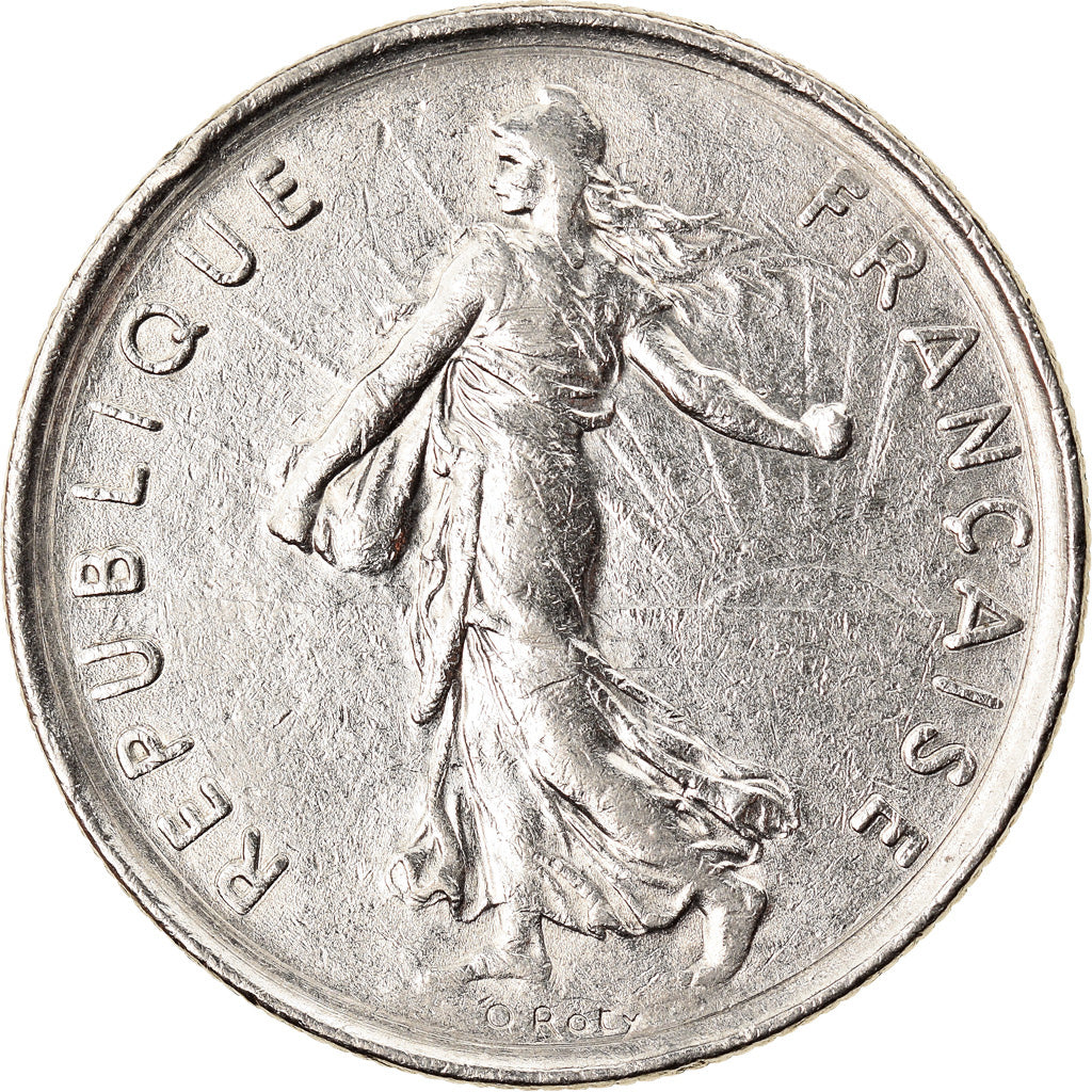 Münze, Frankreich, Semeuse, 5 Francs, 1976, Paris, VZ+, Nickel Clad