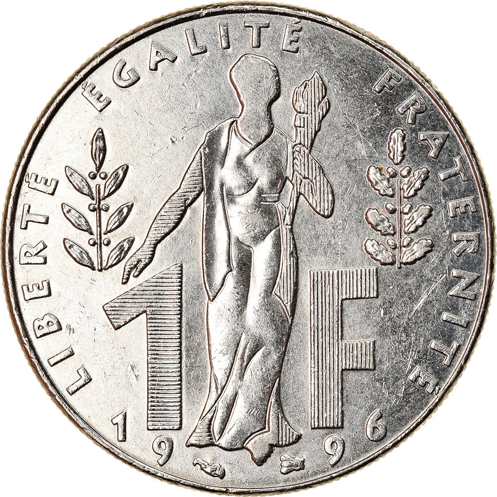 Coin, France, Jacques Rueff, Franc, 1996, AU(55-58), Nickel, KM:1160