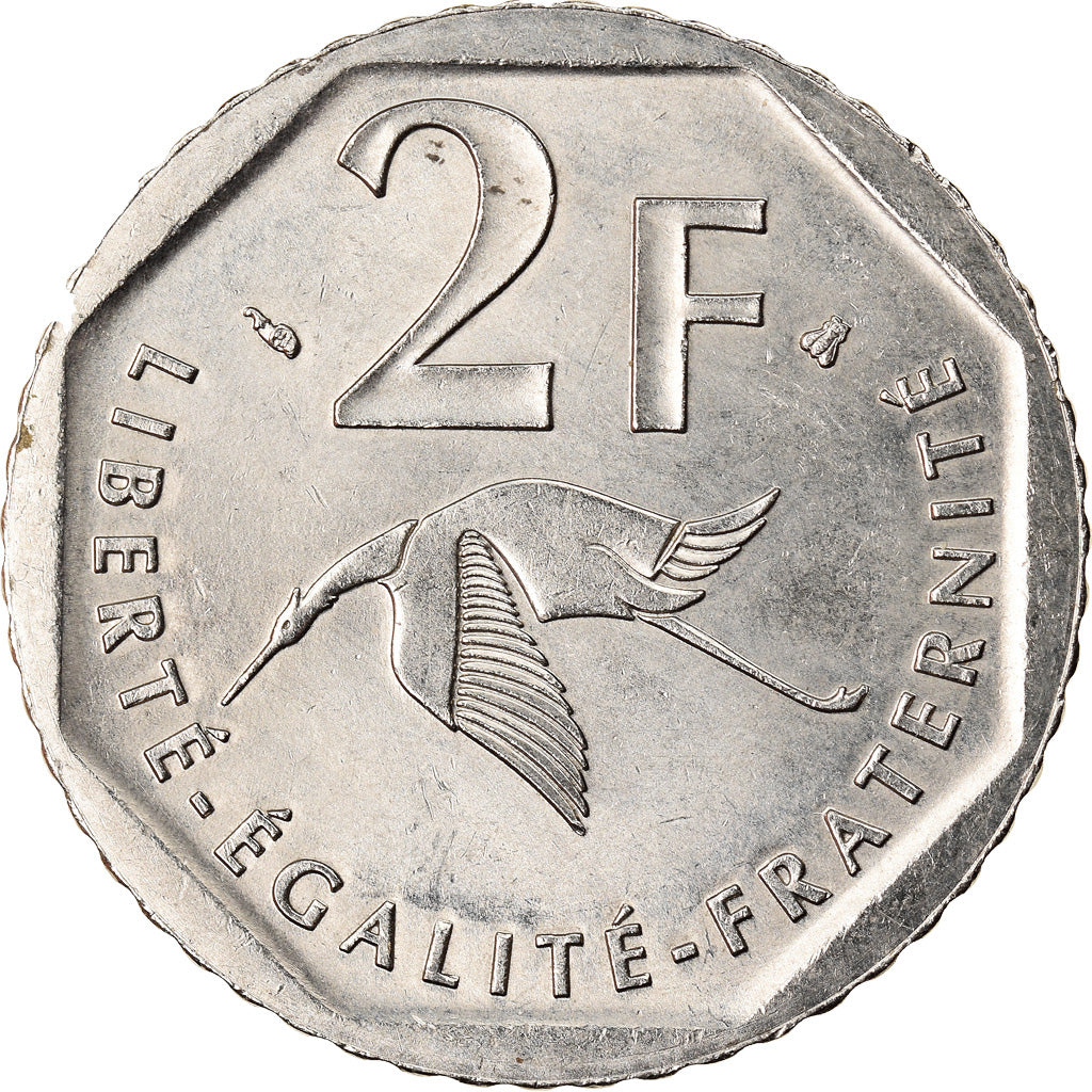 Coin, France, Guynemer, 2 Francs, 1997, AU(55-58), Nickel, KM:1187, Gadoury:550
