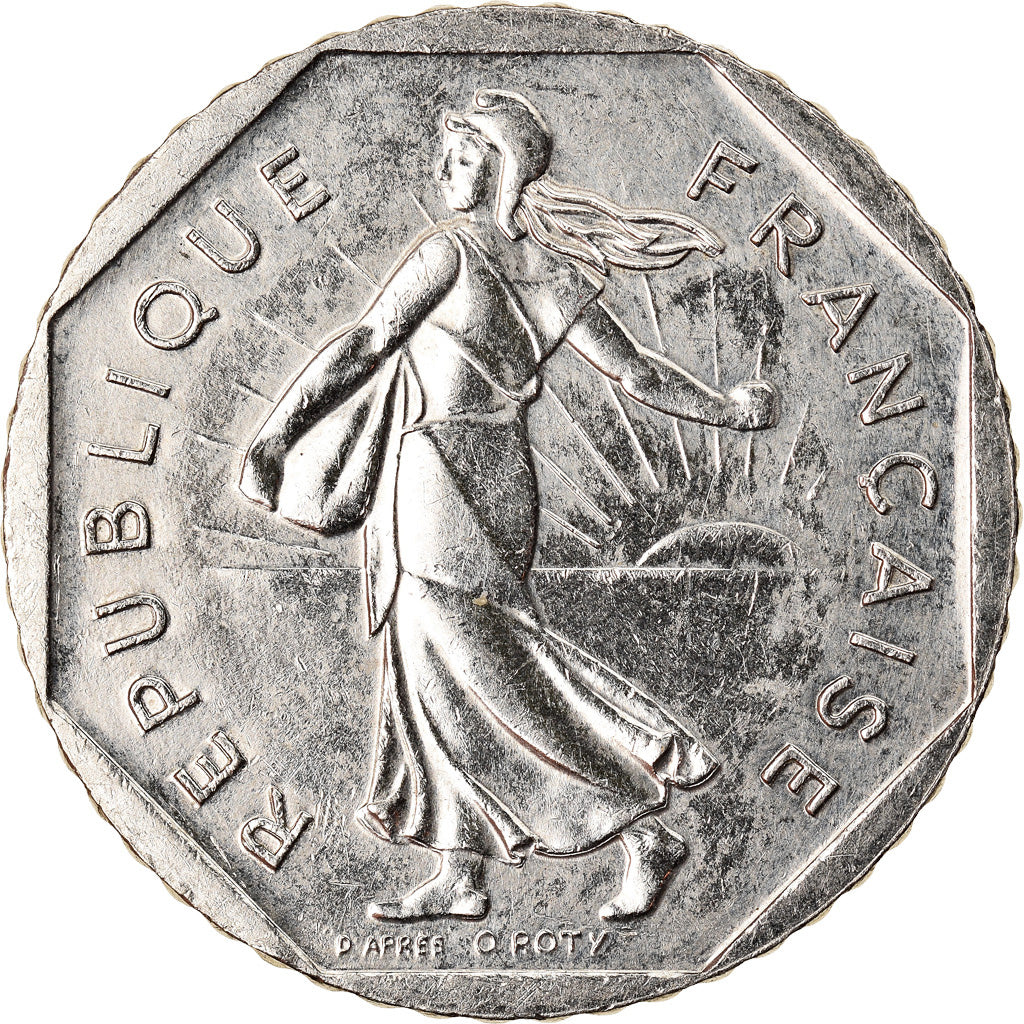 Münze, Frankreich, Semeuse, 2 Francs, 1997, VZ, Nickel, KM:942.2, Gadoury:547