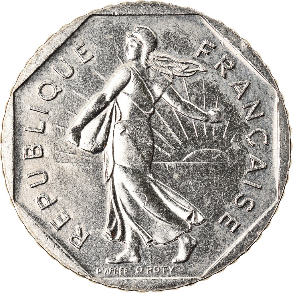 Münze, Frankreich, Semeuse, 2 Francs, 1997, VZ, Nickel, KM:942.2, Gadoury:547
