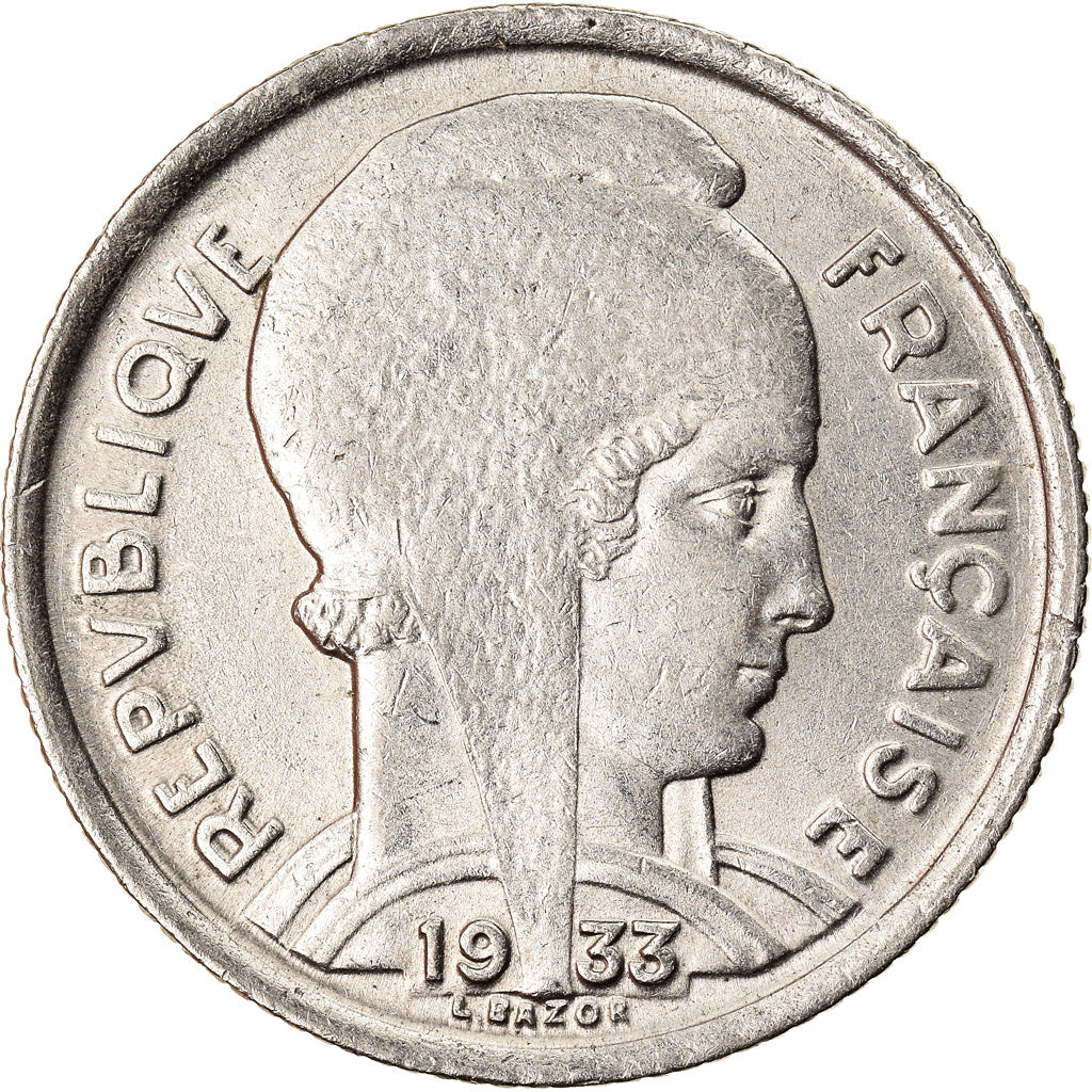 Münze, Frankreich, Bazor, 5 Francs, 1933, Paris, VZ, Nickel, KM:887