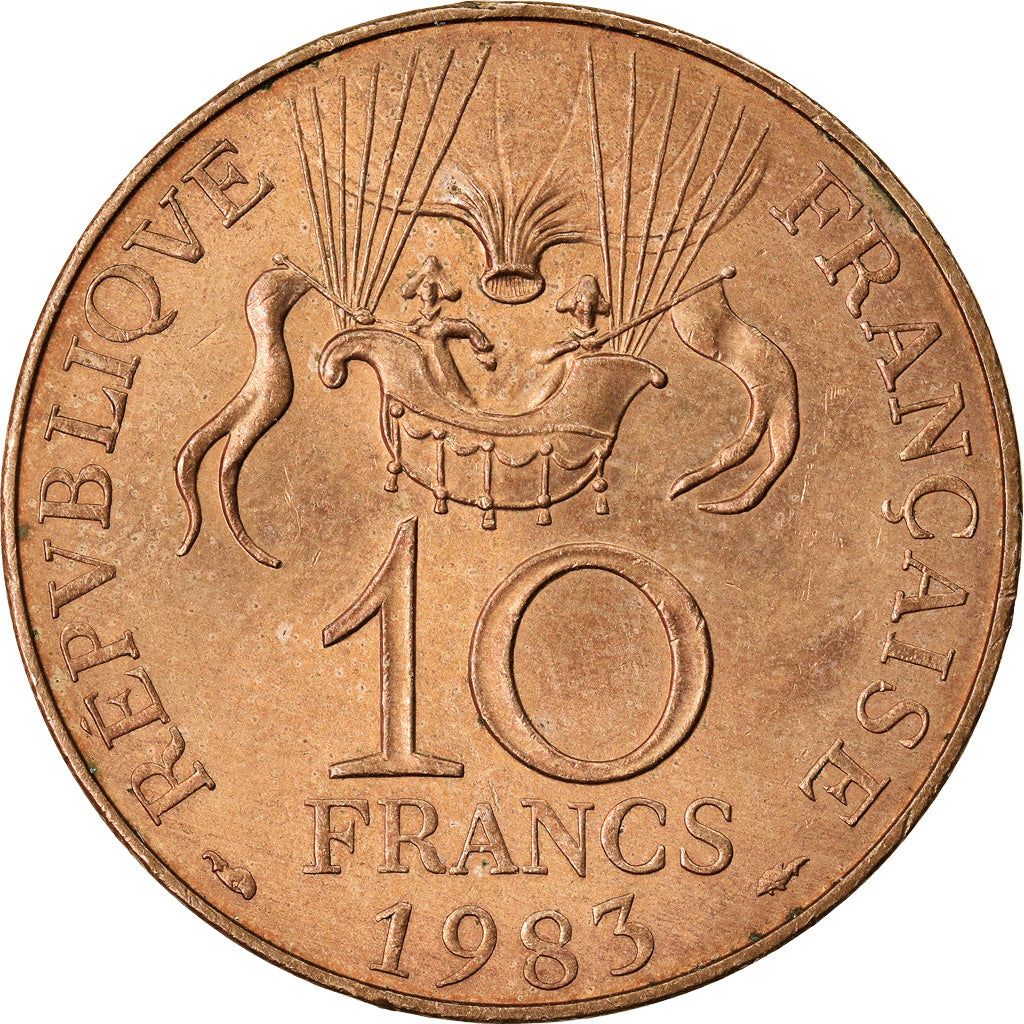 Moneta, Francja, La conquête, 10 Francs, 1983, AU(55-58), Nikiel-Brąz, KM:952