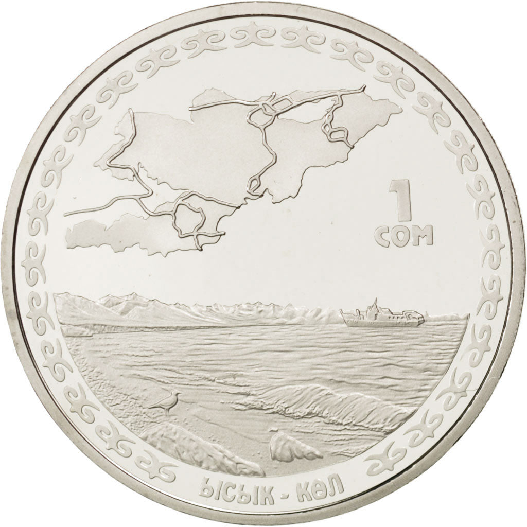 KYRGYZSTAN, Som, 2009, KM #33, MS(63), Copper-Nickel, 30, 11.87