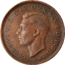 Münze, Australien, George VI, 1/2 Penny, 1945, SS+, Bronze, KM:41