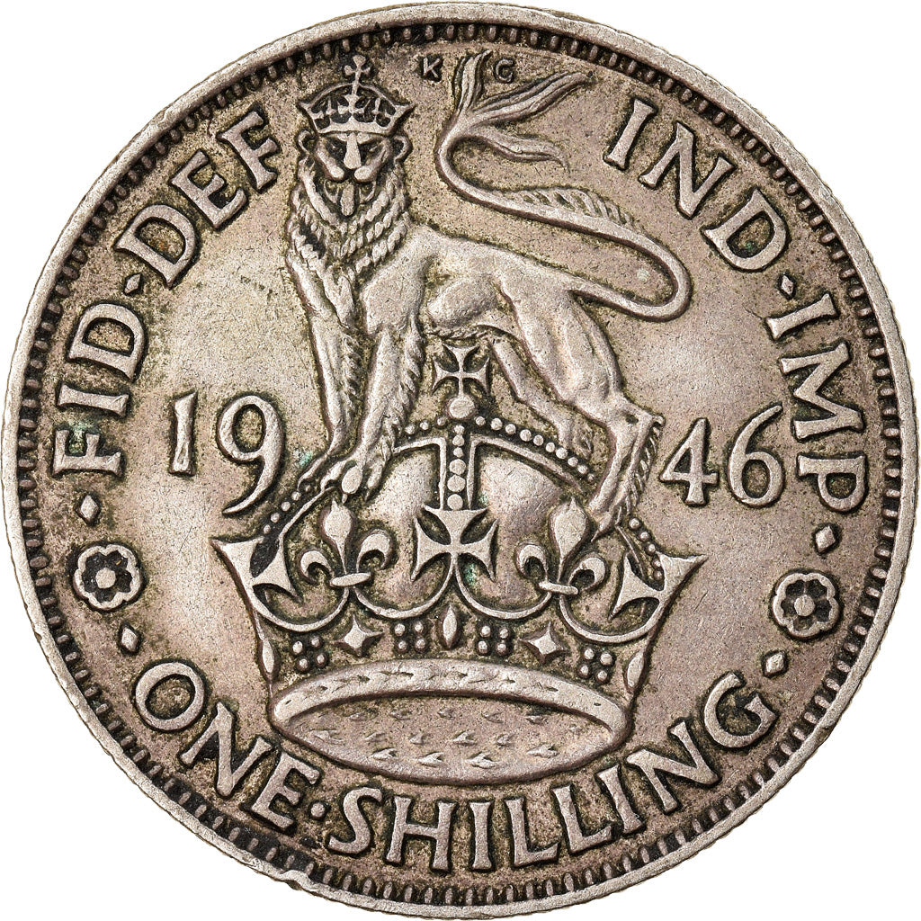 Coin, Great Britain, George VI, Shilling, 1946, EF(40-45), Silver, KM:854