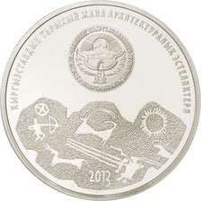 KYRGYZSTAN, 1 Som, 2013, KM #New, MS(63), Cupro-nickel, 12.09