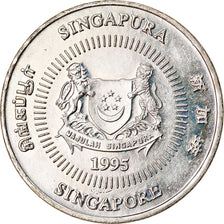 Coin, Singapore, 50 Cents, 1995, Singapore Mint, MS(60-62), Copper-nickel