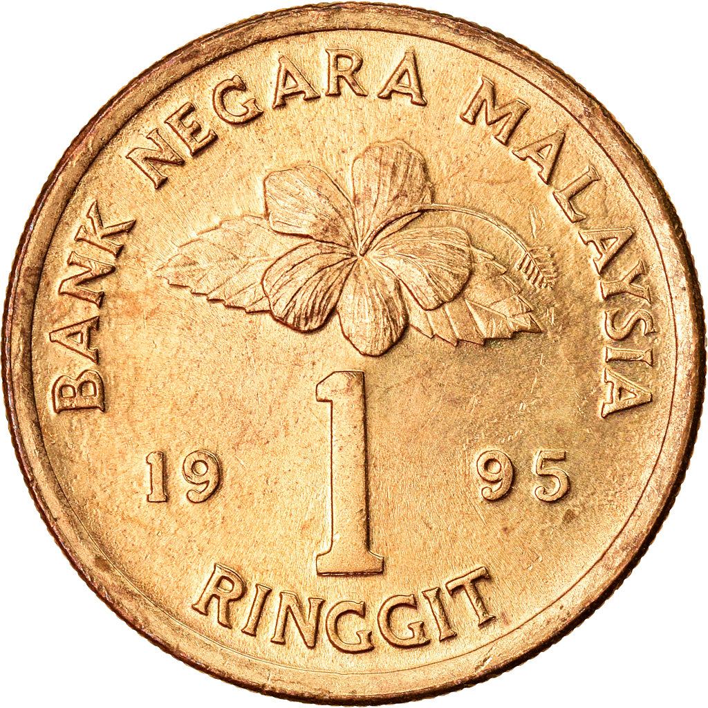 Coin, Malaysia, Ringgit, 1995, AU(55-58), Aluminum-Bronze, KM:64