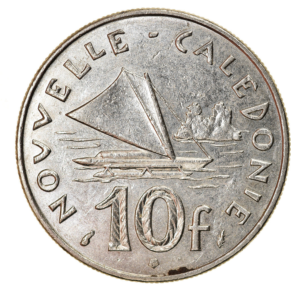 Coin, New Caledonia, 10 Francs, 1992, Paris, AU(50-53), Nickel, KM:11