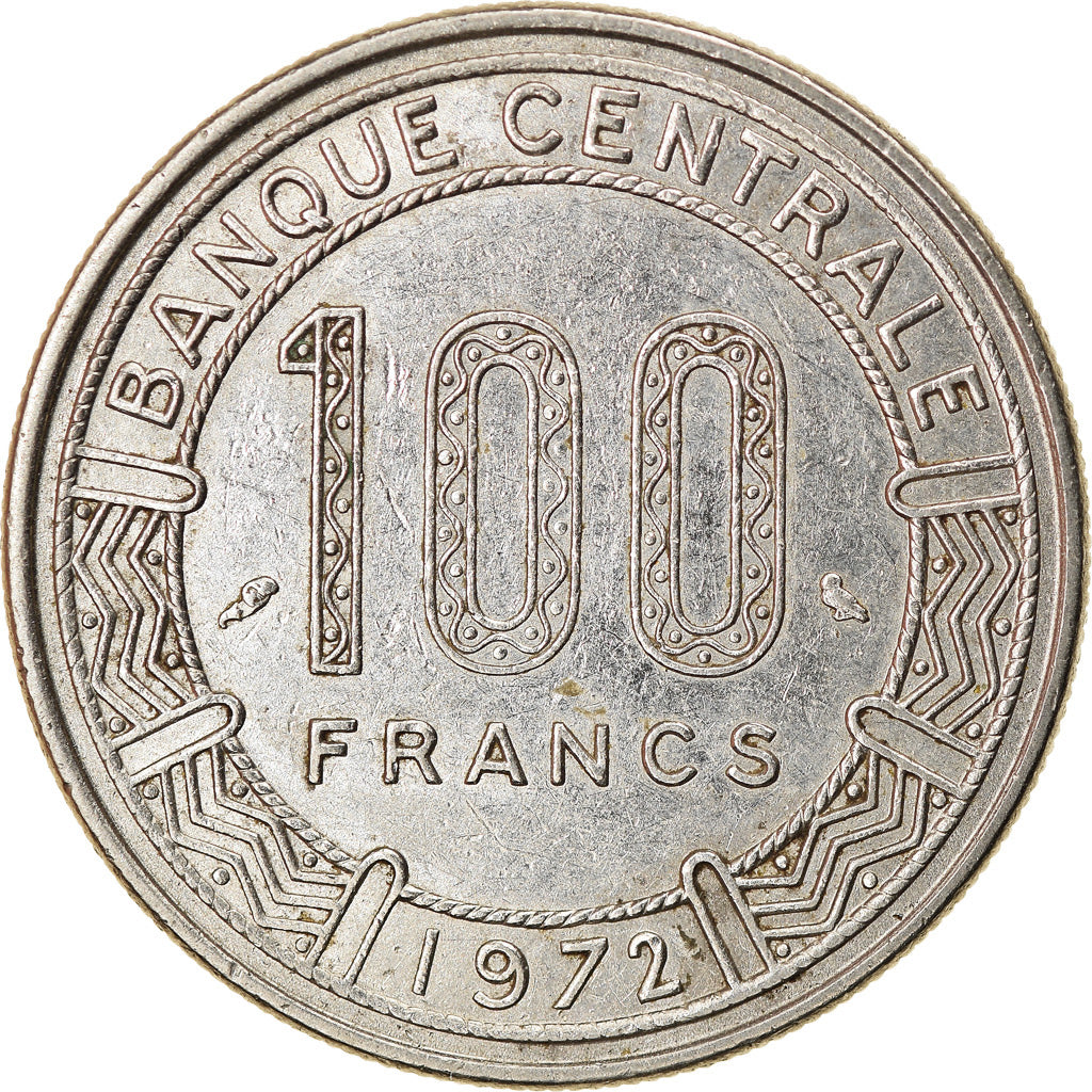 Coin, Gabon, 100 Francs, 1972, Paris, EF(40-45), Nickel, KM:12