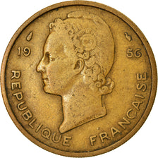 Moneta, Francuska Afryka Zachodnia, 25 Francs, 1956, EF(40-45), Aluminium-Brąz