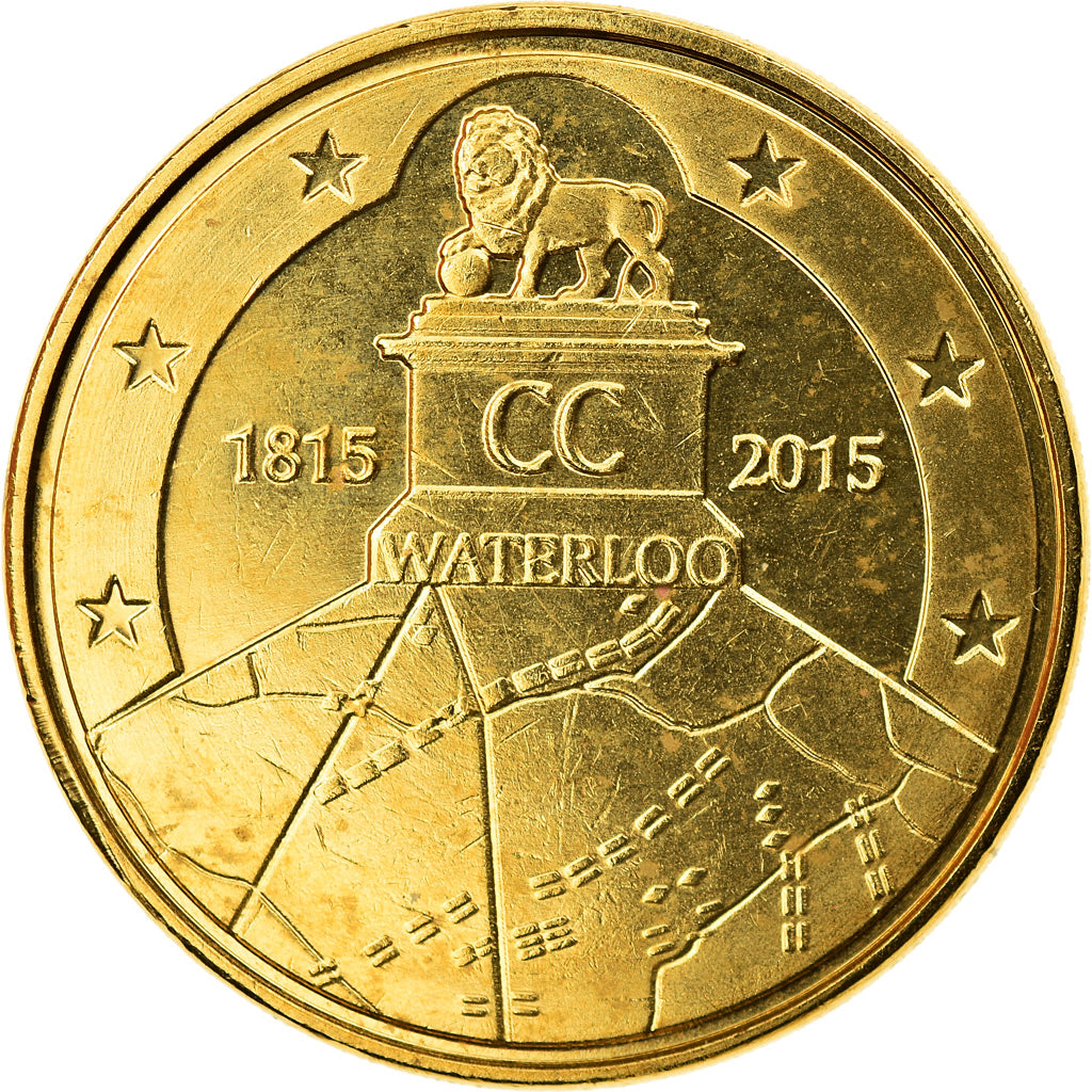 Belgio, 2-1/2 Euro, Bataille de Waterloo 1815, 2015, FDC, Ottone