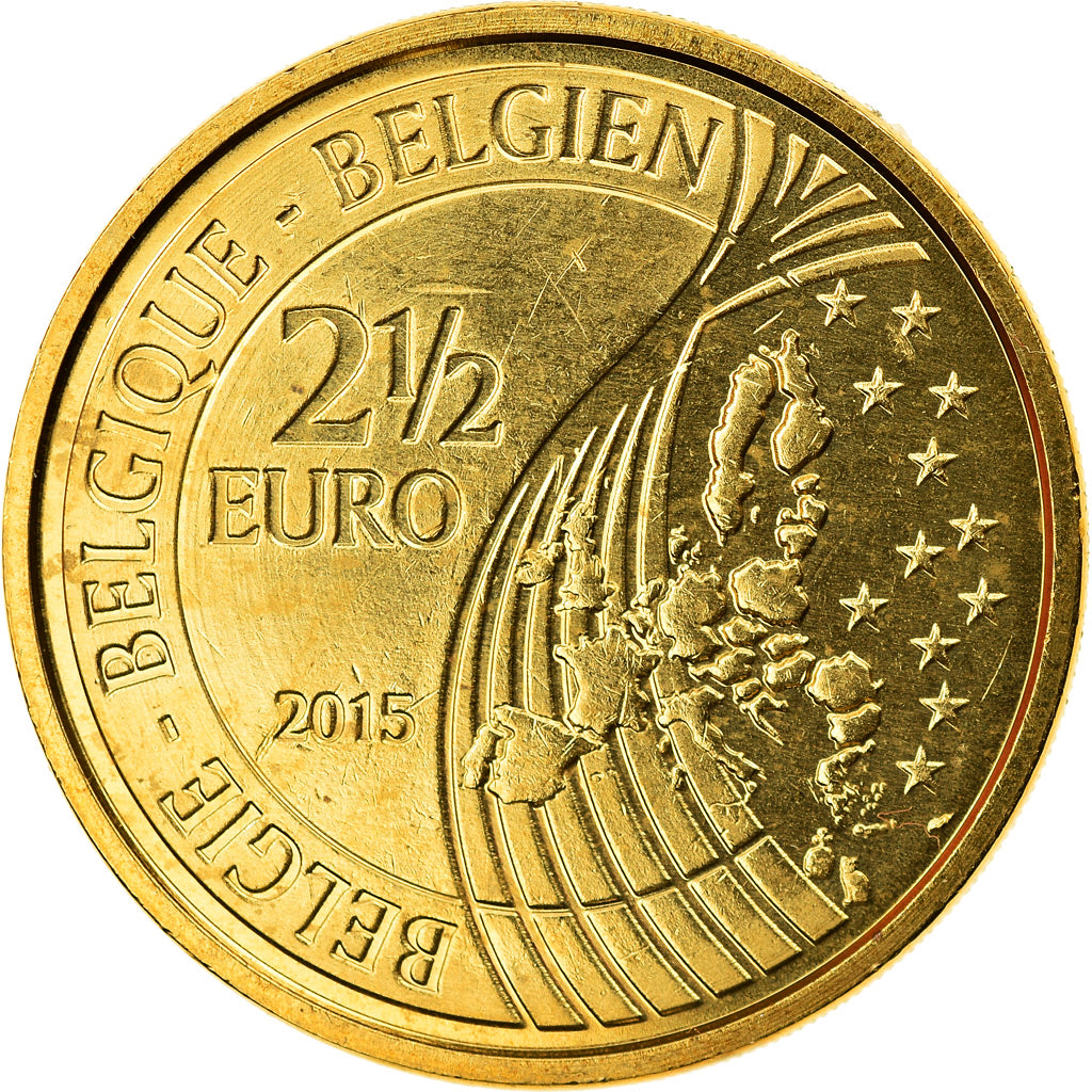 Belgio, 2-1/2 Euro, Bataille de Waterloo 1815, 2015, FDC, Ottone