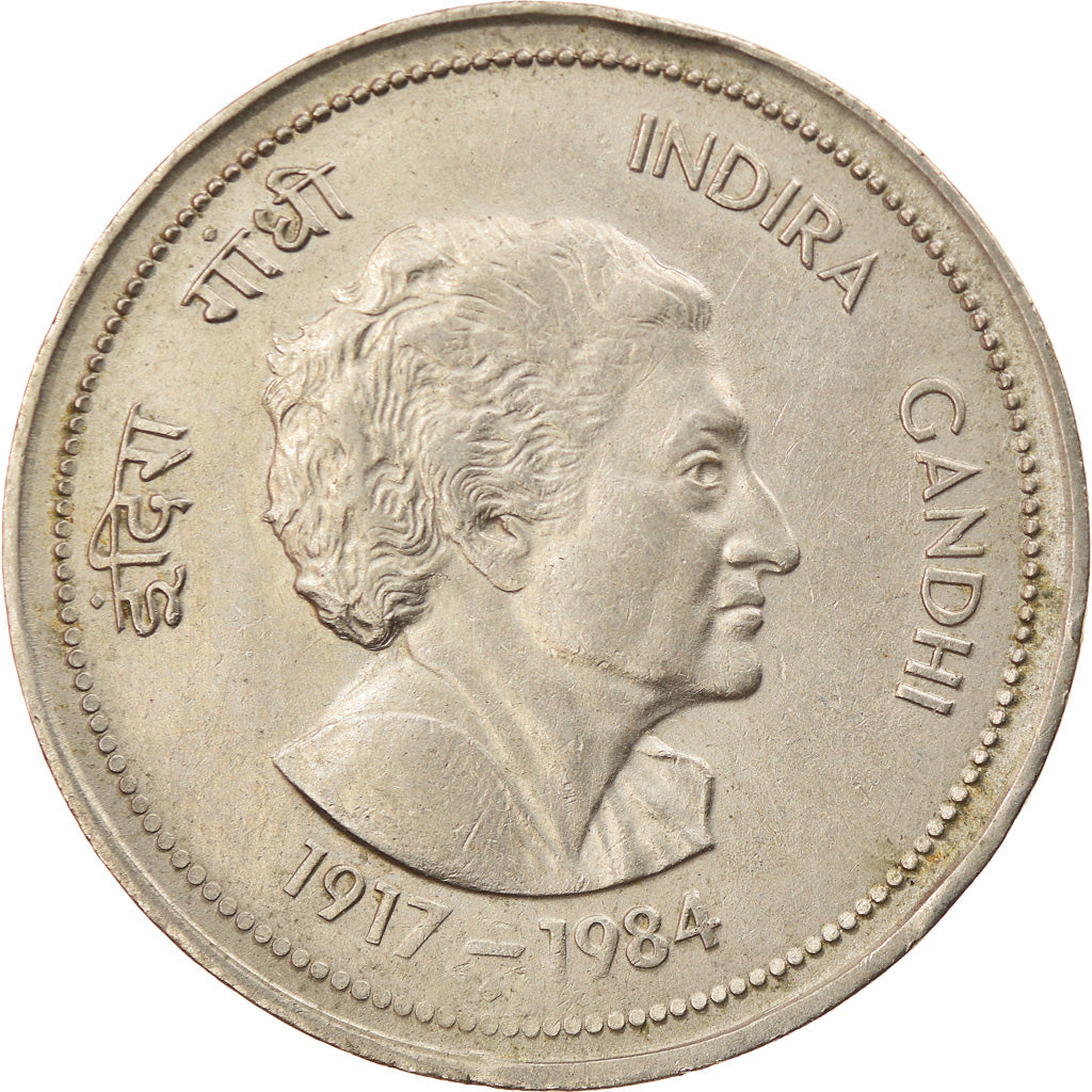 Coin, INDIA-REPUBLIC, 5 Rupees, 1985, AU(50-53), Copper-nickel, KM:150