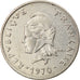Moneda, Nueva Caledonia, 20 Francs, 1970, Paris, MBC+, Níquel, KM:6