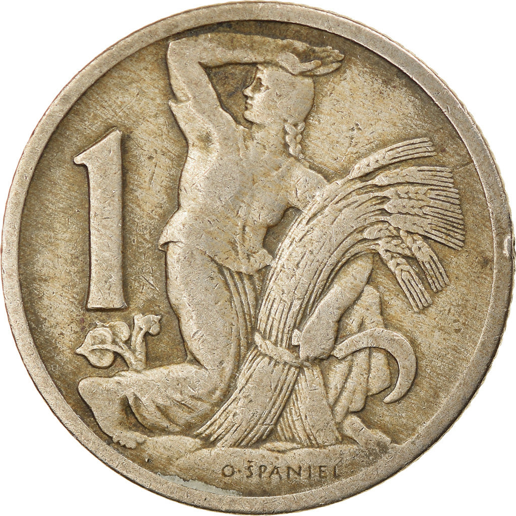 Coin, Czechoslovakia, Koruna, 1923, EF(40-45), Copper-nickel, KM:4