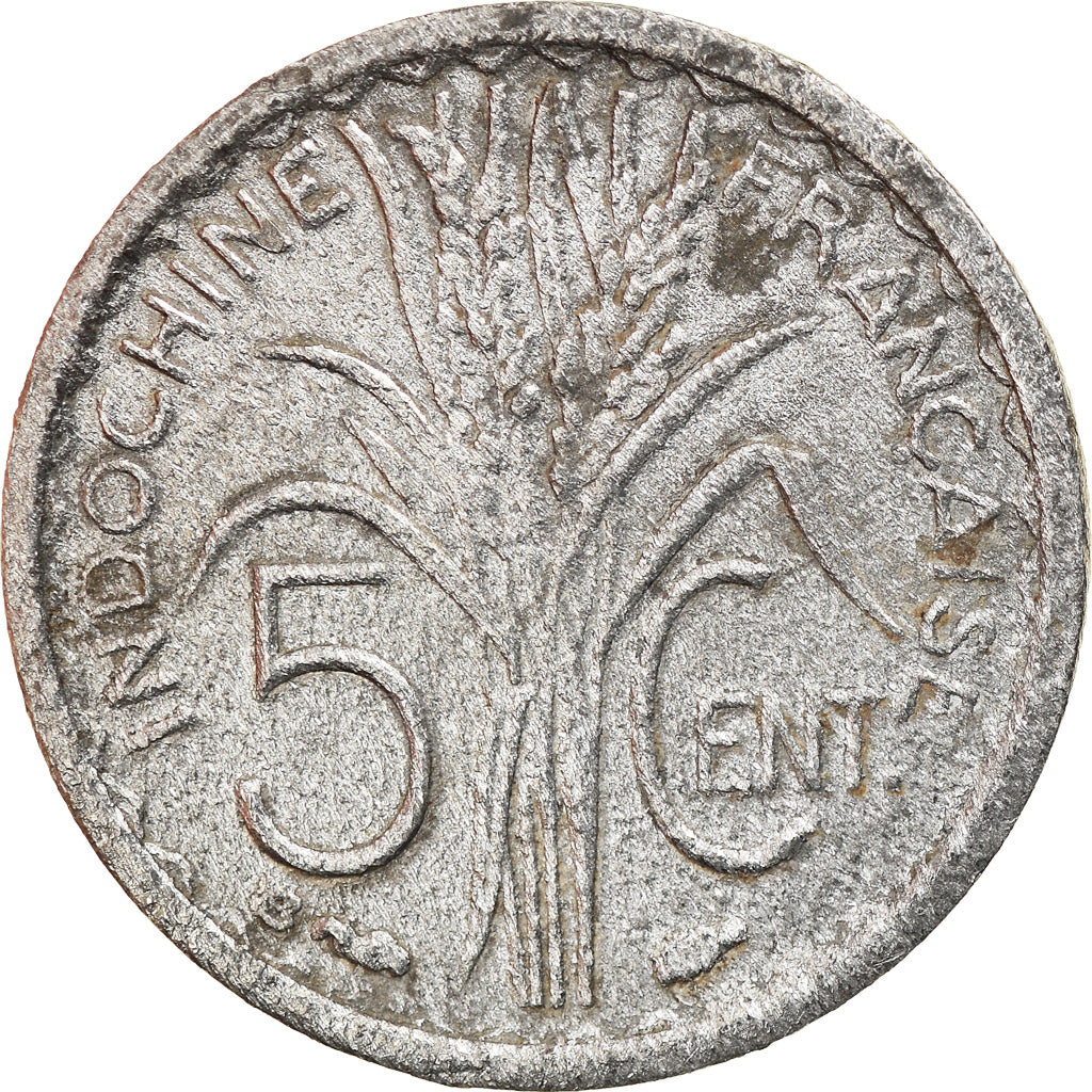 Coin, FRENCH INDO-CHINA, 5 Cents, 1946, Beaumont - Le Roger, VF(30-35)