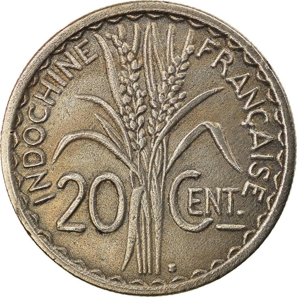 Moneda, INDOCHINA FRANCESA, 20 Cents, 1941, San Francisco, USA, EBC, Cobre -