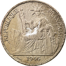 Moeda, INDOCHINA FRANCESA, 50 Cents, 1946, Paris, AU(50-53), Cobre-níquel