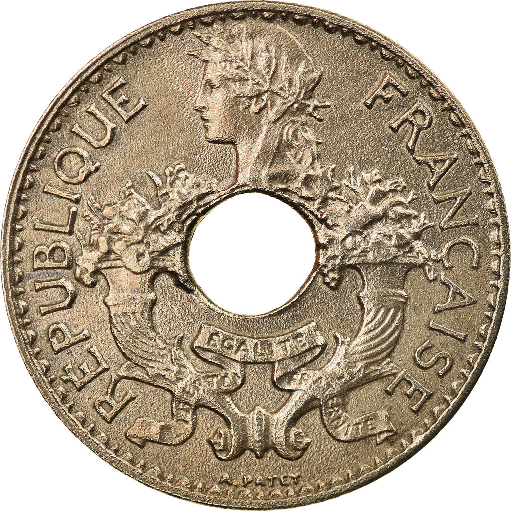 Münze, FRENCH INDO-CHINA, 5 Cents, 1939, Paris, VZ+, Nickel-brass, KM:18.1a