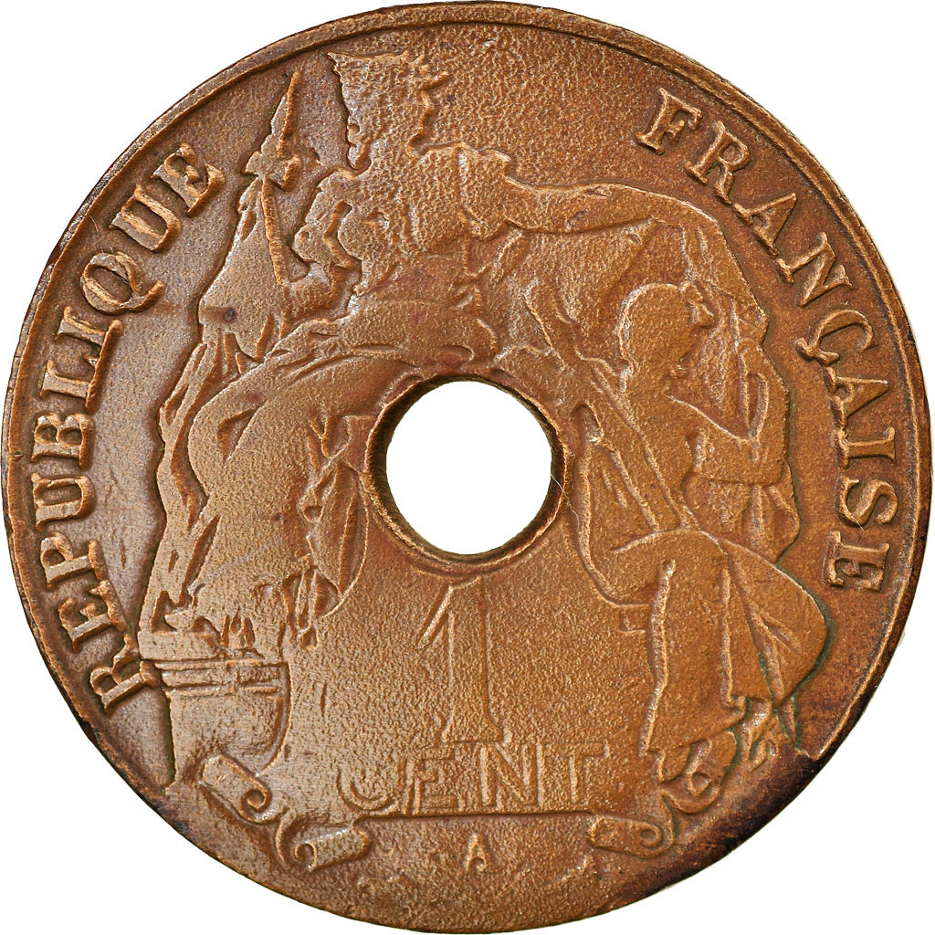 Moeda, INDOCHINA FRANCESA, Cent, 1930, Paris, AU(50-53), Bronze, KM:12.1