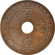 Coin, FRENCH INDO-CHINA, Cent, 1927, Paris, AU(55-58), Bronze, KM:12.1