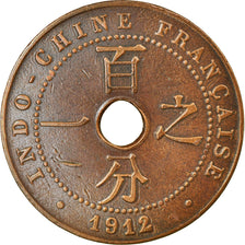 Coin, FRENCH INDO-CHINA, Cent, 1912, Paris, AU(50-53), Bronze, KM:12.1