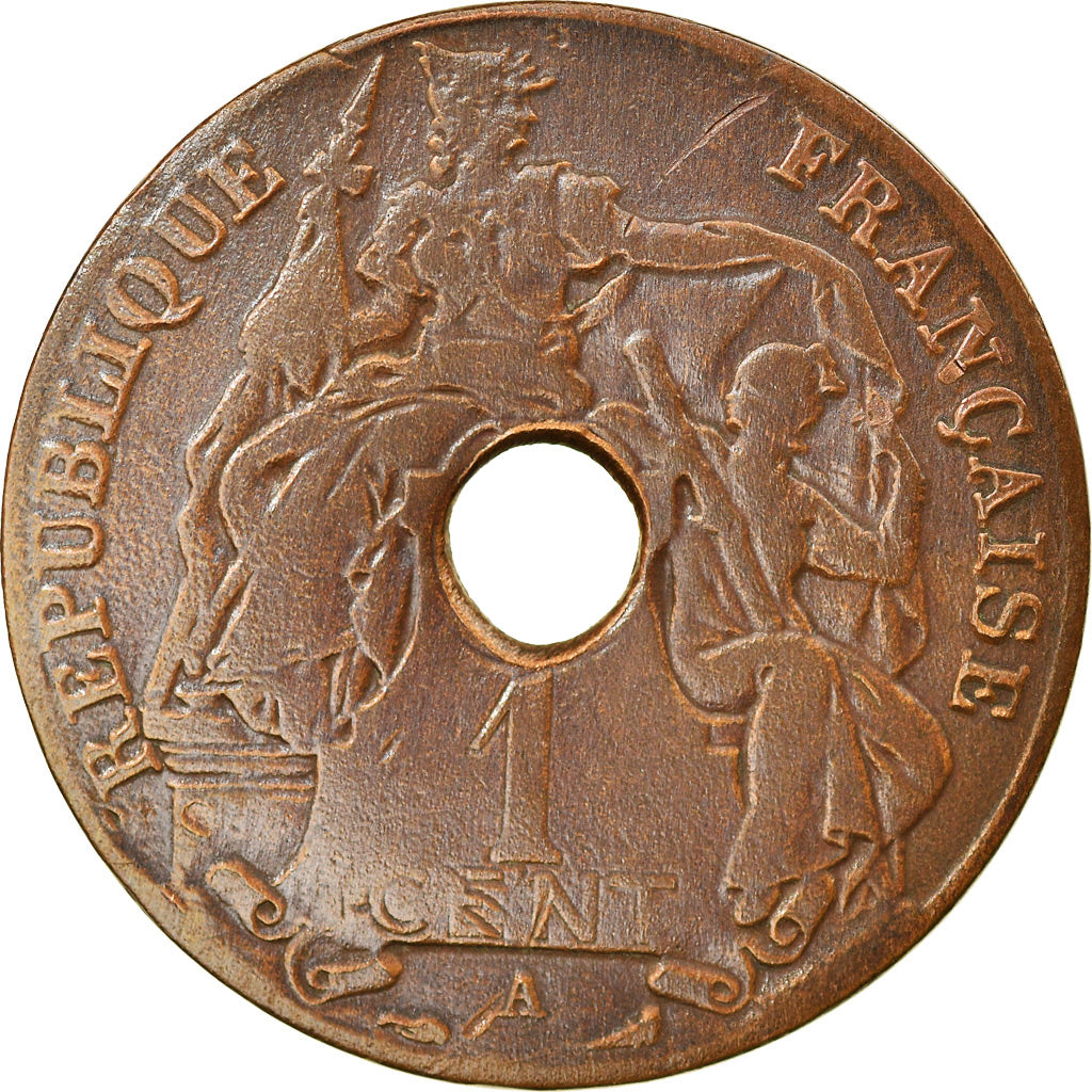 Coin, FRENCH INDO-CHINA, Cent, 1912, Paris, AU(50-53), Bronze, KM:12.1