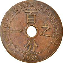Coin, FRENCH INDO-CHINA, Cent, 1923, Poissy, EF(40-45), Brass, KM:12.1