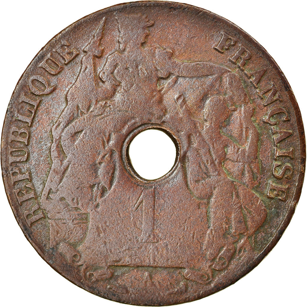 Coin, FRENCH INDO-CHINA, Cent, 1921, Paris, EF(40-45), Bronze, KM:12.1