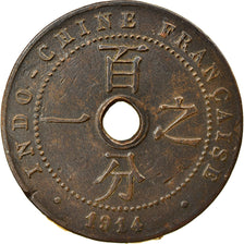 Coin, FRENCH INDO-CHINA, Cent, 1914, Paris, EF(40-45), Bronze, KM:12.1