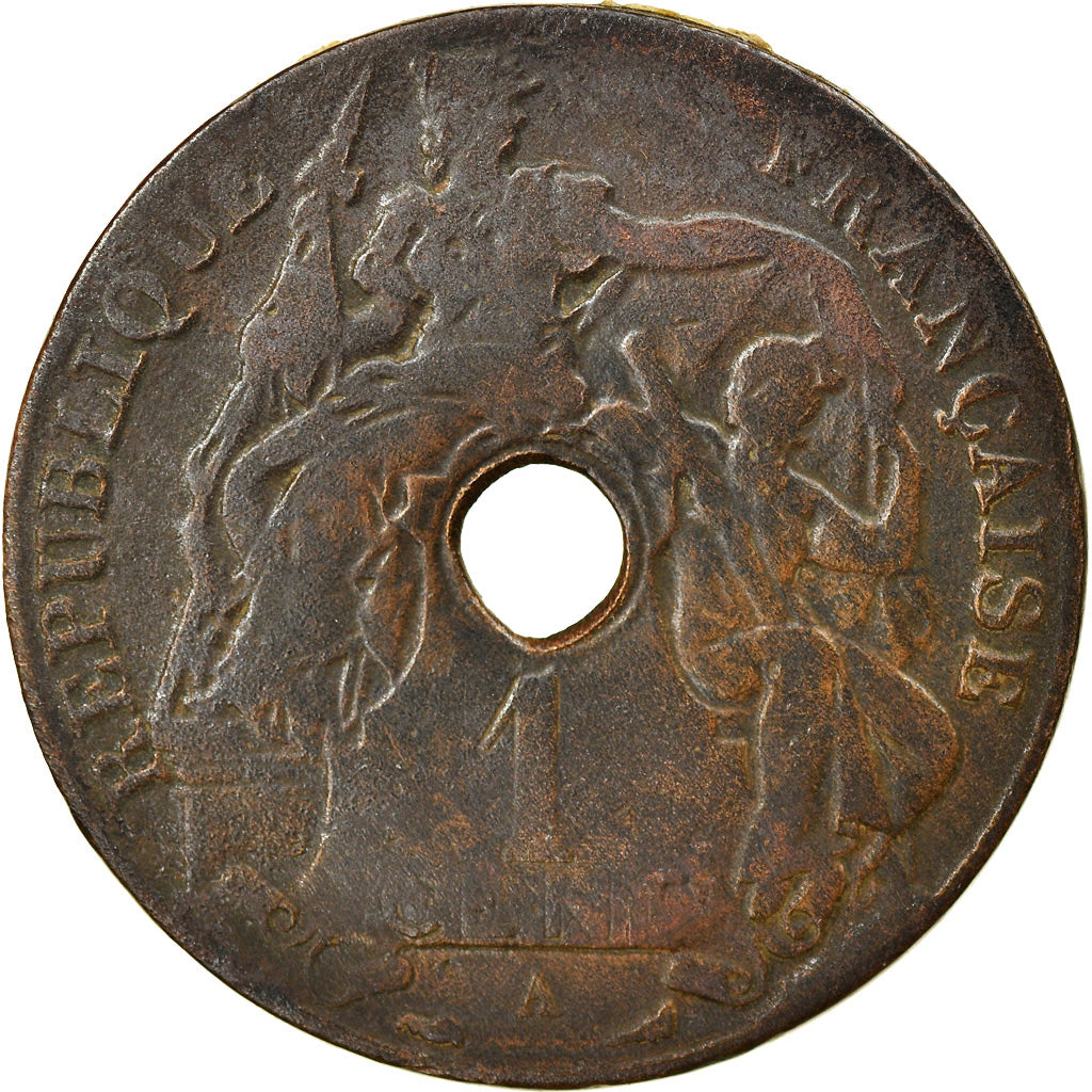 Coin, FRENCH INDO-CHINA, Cent, 1914, Paris, EF(40-45), Bronze, KM:12.1